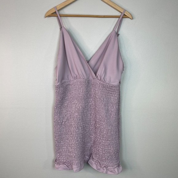 Superdown Dress XL Purple Natalia Smocked Bodice Mini Revolve Women's NWT - Picture 4 of 14